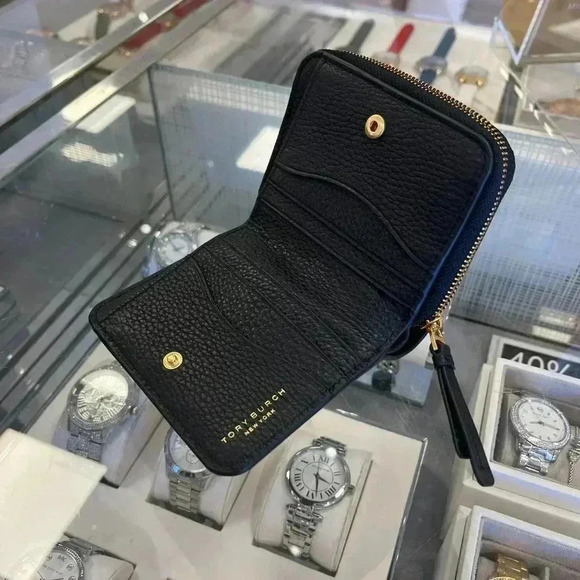 Tory Burch 146463 Thea Bifold Leather Wallet in Black ** GIFT PACKING** - Picture 6 of 13